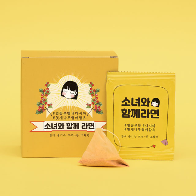 소녀와함께 라면 삼각티백